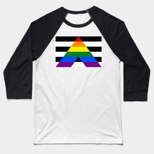 Straight Ally Flag Baseball T-Shirt